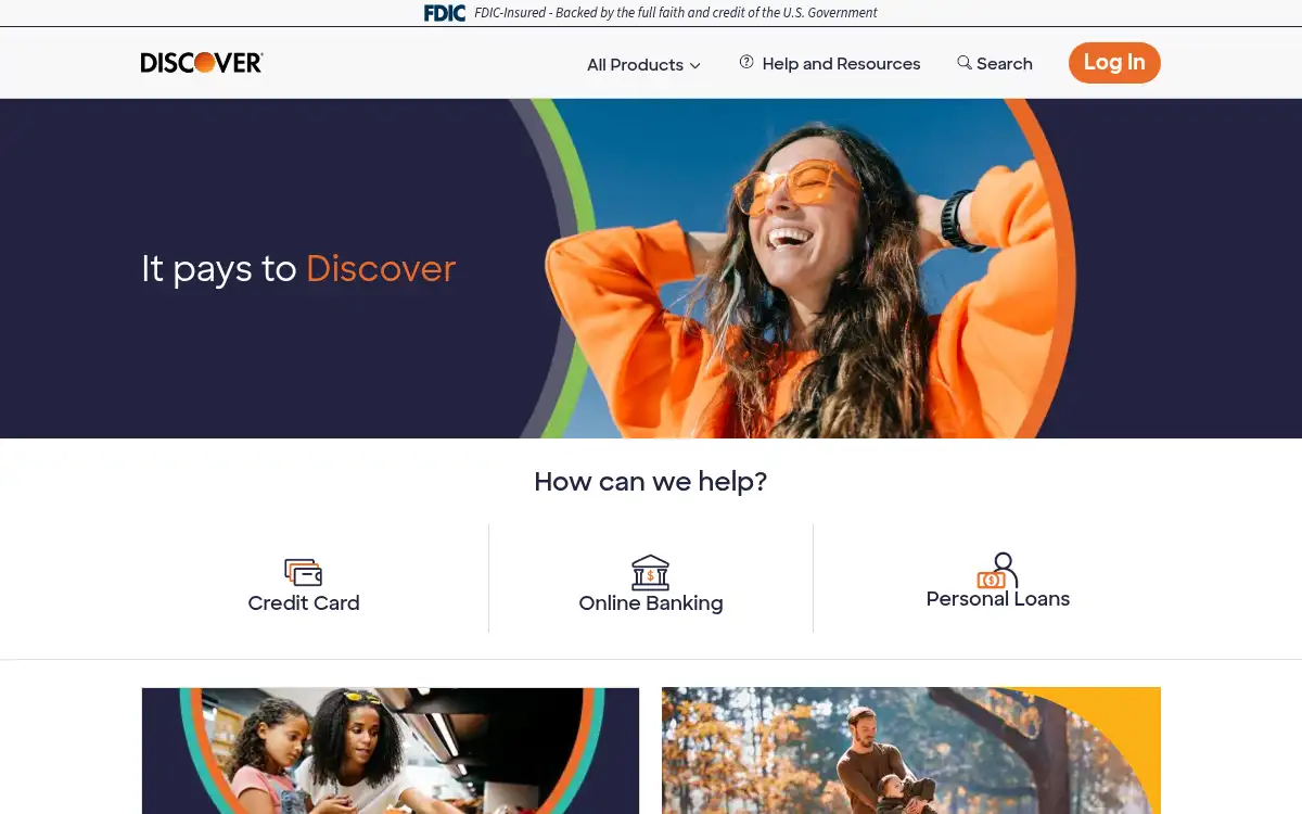 www.discover.com screenshot
