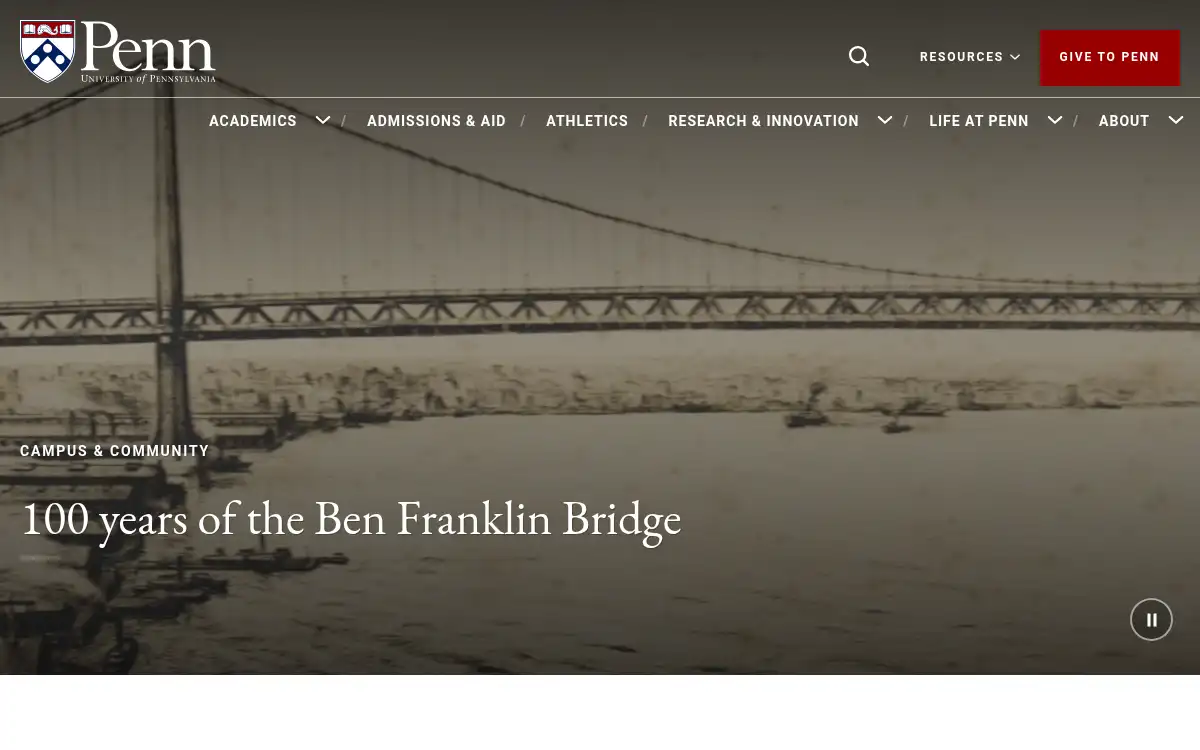 www.upenn.edu screenshot