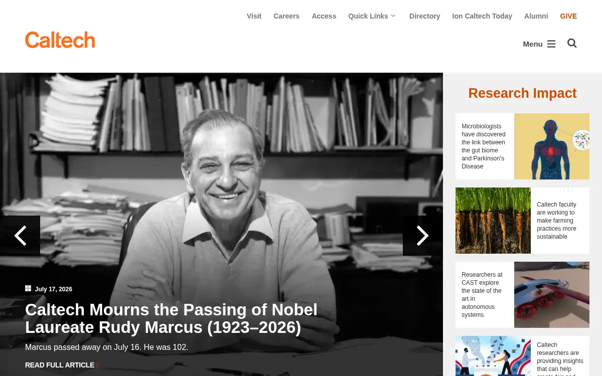 www.caltech.edu screenshot