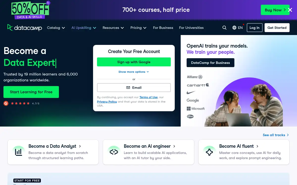 datacamp.com screenshot