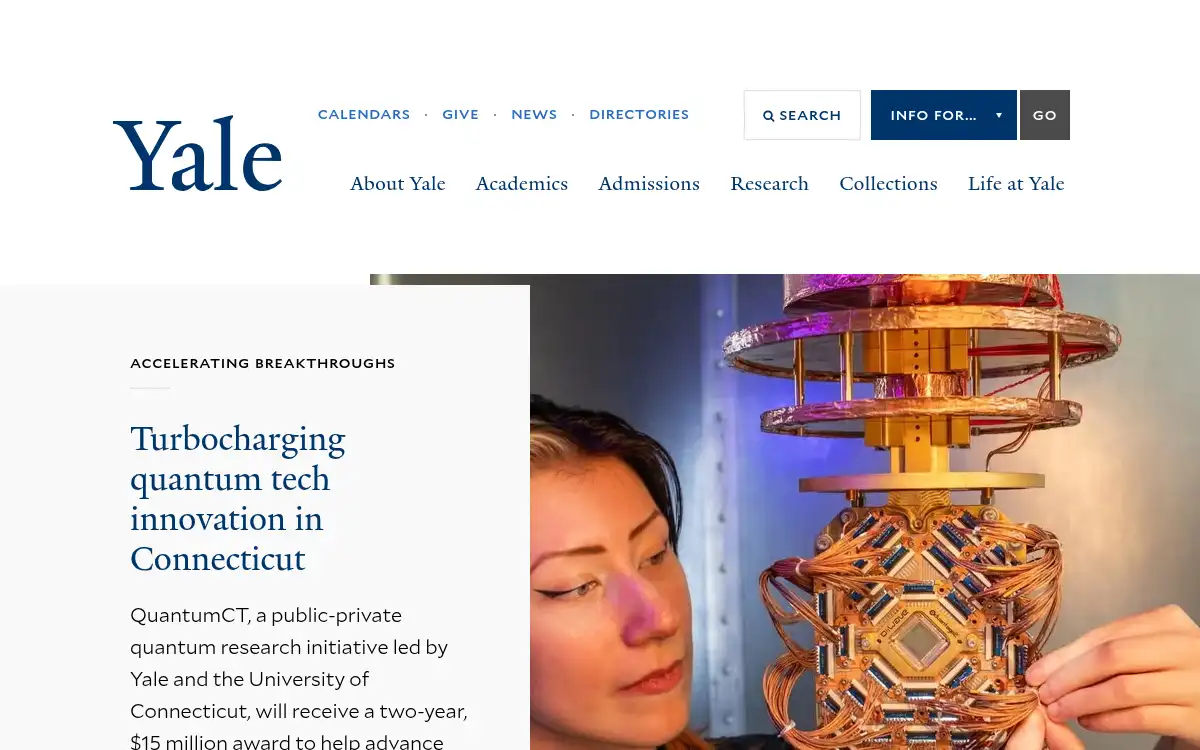 www.yale.edu screenshot