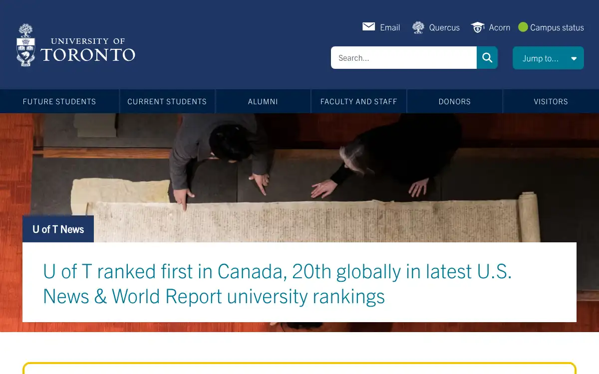 www.utoronto.ca screenshot