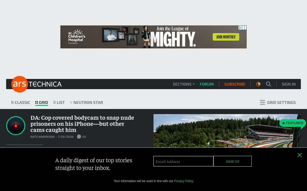 www.arstechnica.com screenshot