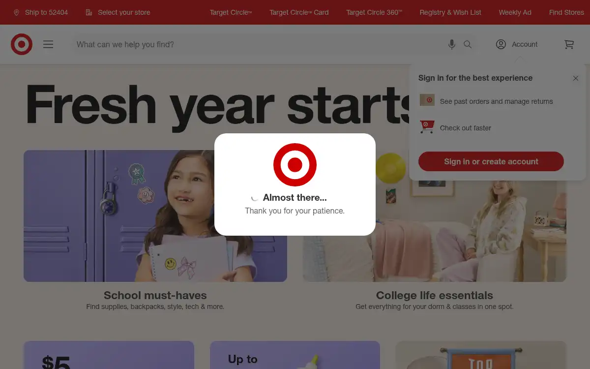 www.target.com screenshot