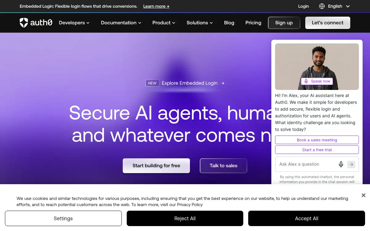 www.auth0.com screenshot