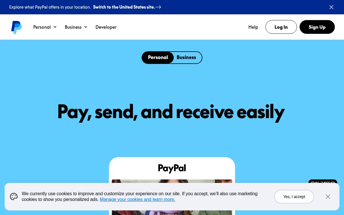 www.paypal.com screenshot