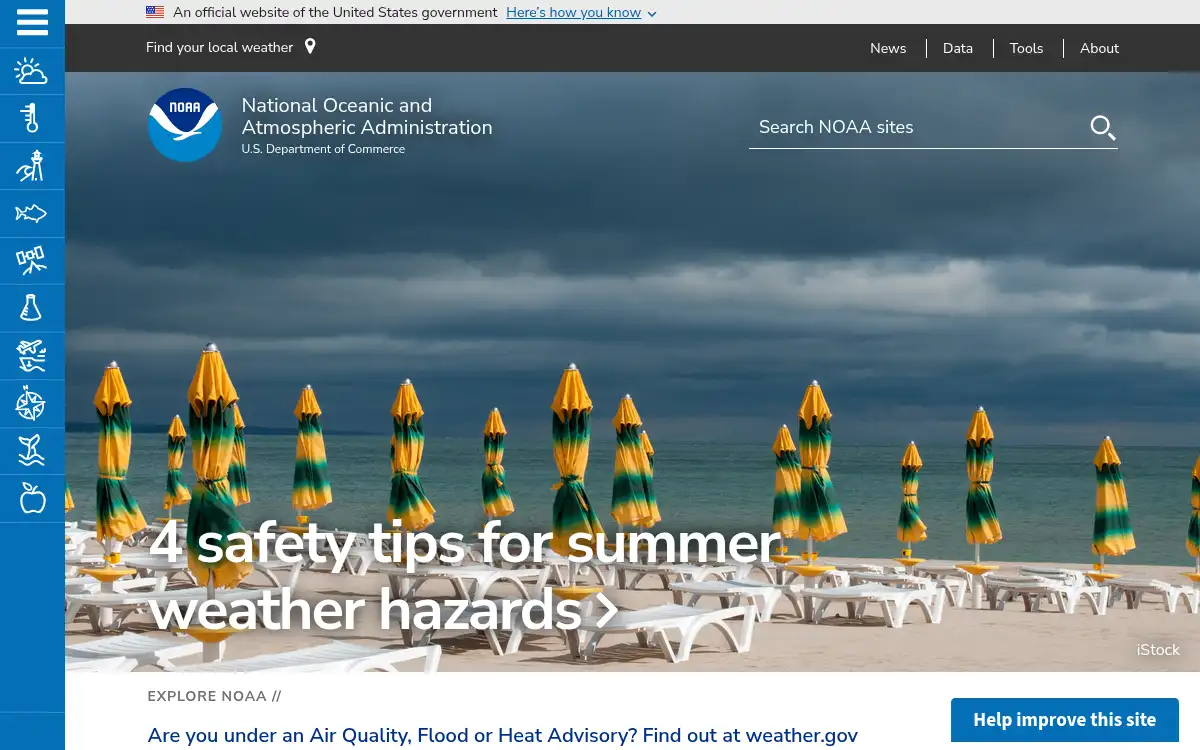 www.noaa.gov screenshot