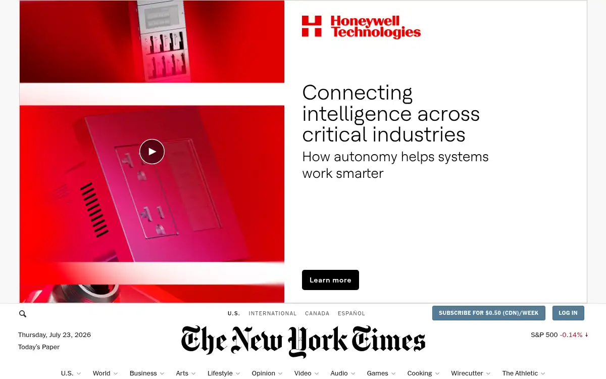 www.nytimes.com screenshot