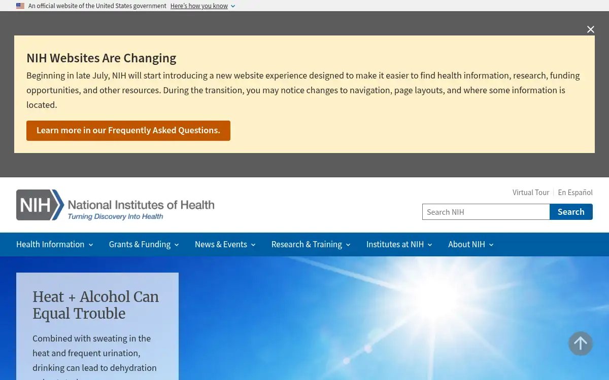 www.nih.gov screenshot