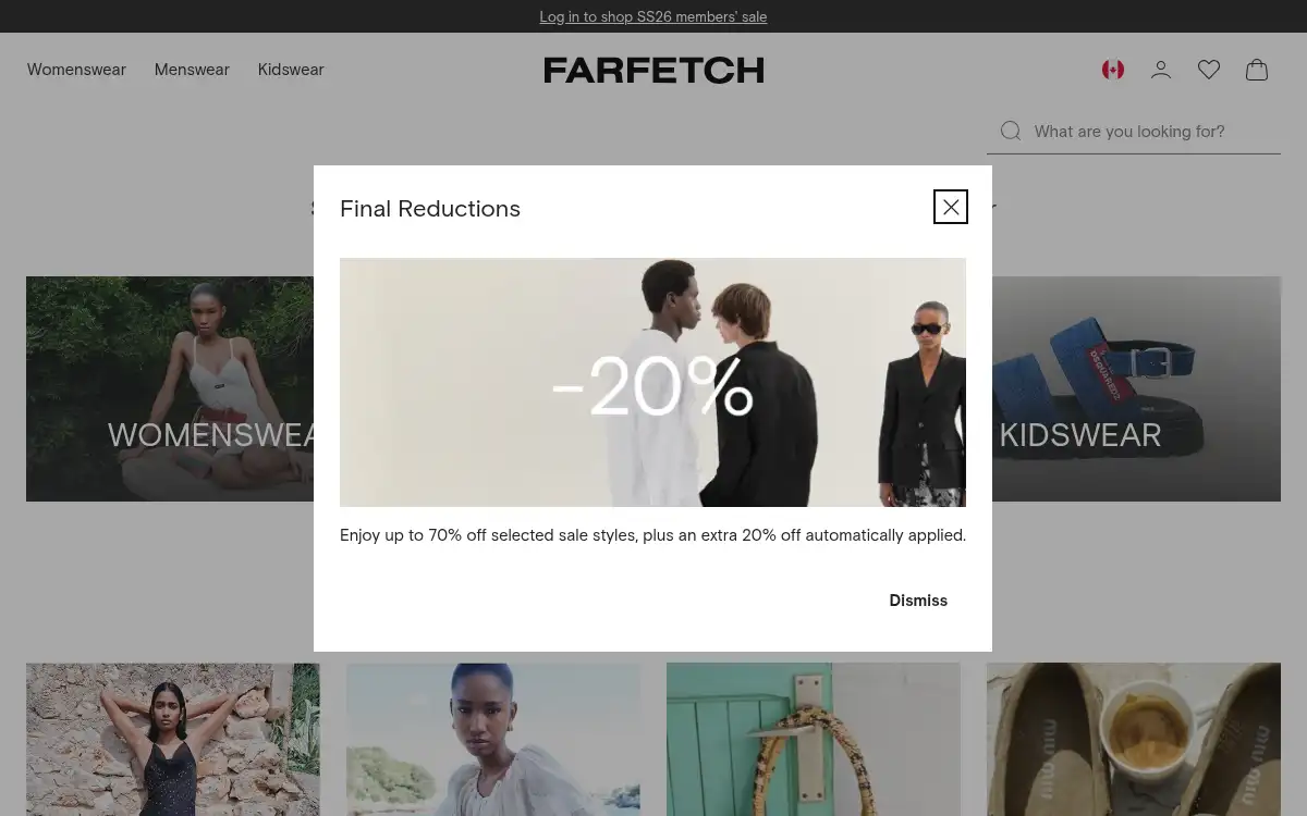 www.farfetch.com screenshot