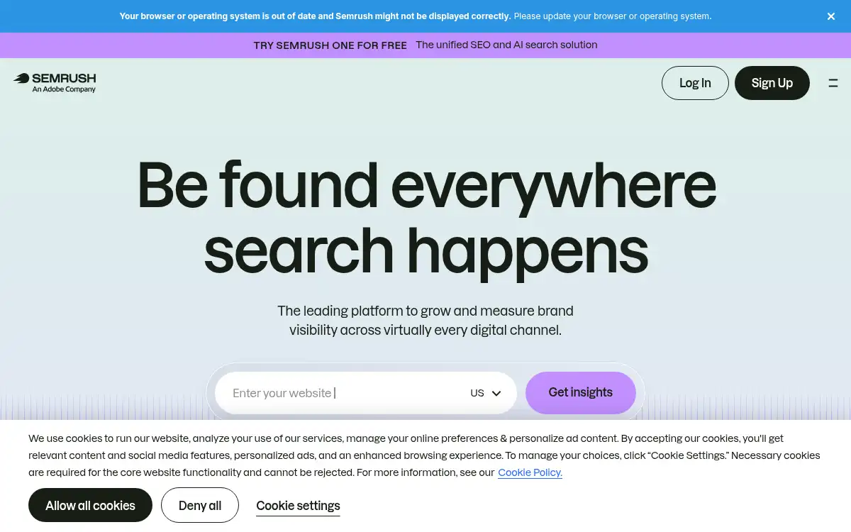 www.semrush.com screenshot