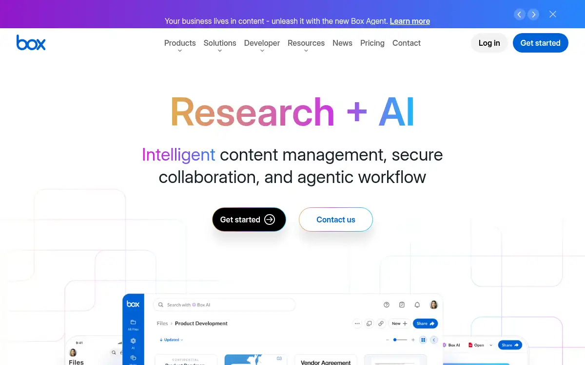 www.box.com screenshot