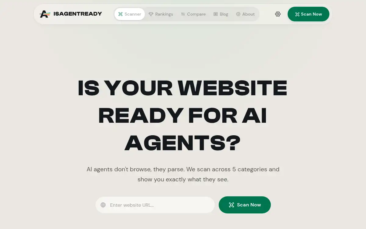 isagentready.com screenshot