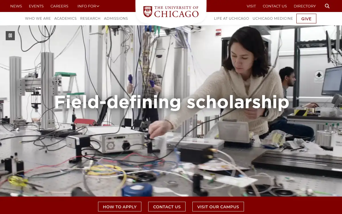 www.uchicago.edu screenshot