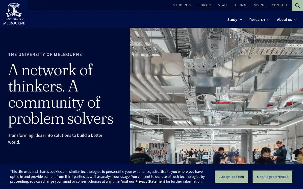 unimelb.edu.au screenshot