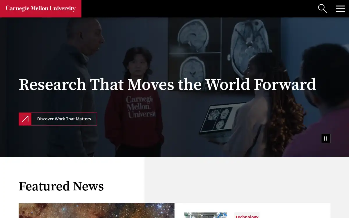 www.cmu.edu screenshot
