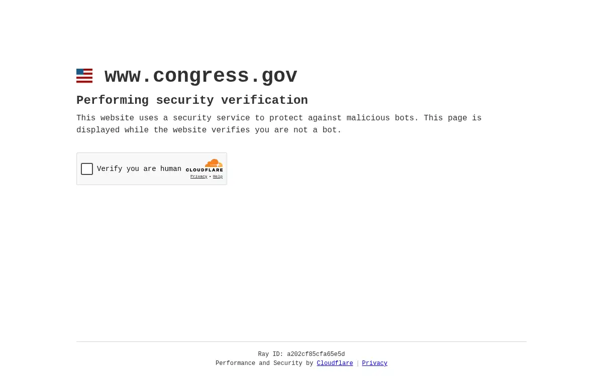 www.congress.gov screenshot