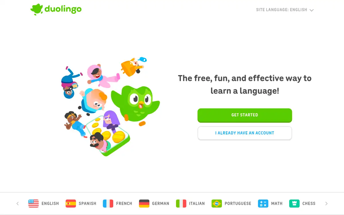 www.duolingo.com screenshot