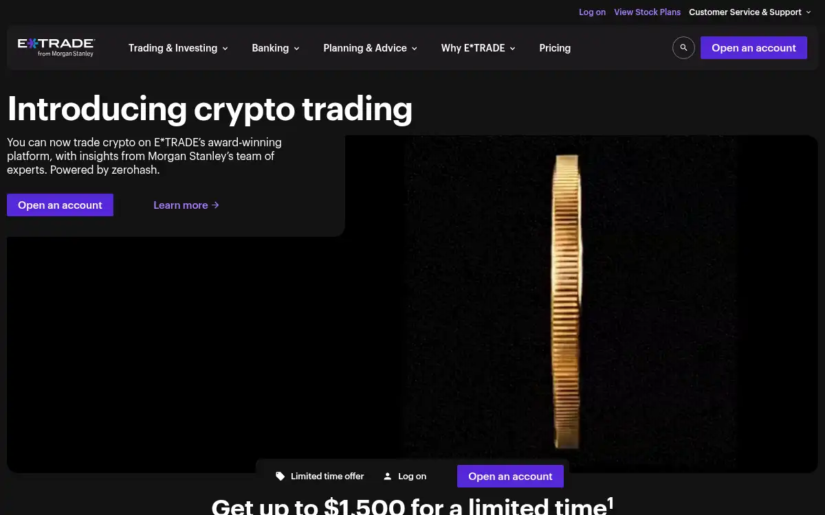www.etrade.com screenshot
