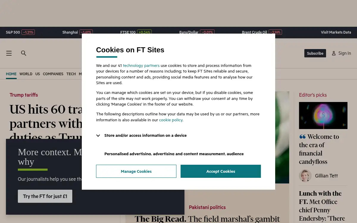 www.ft.com screenshot