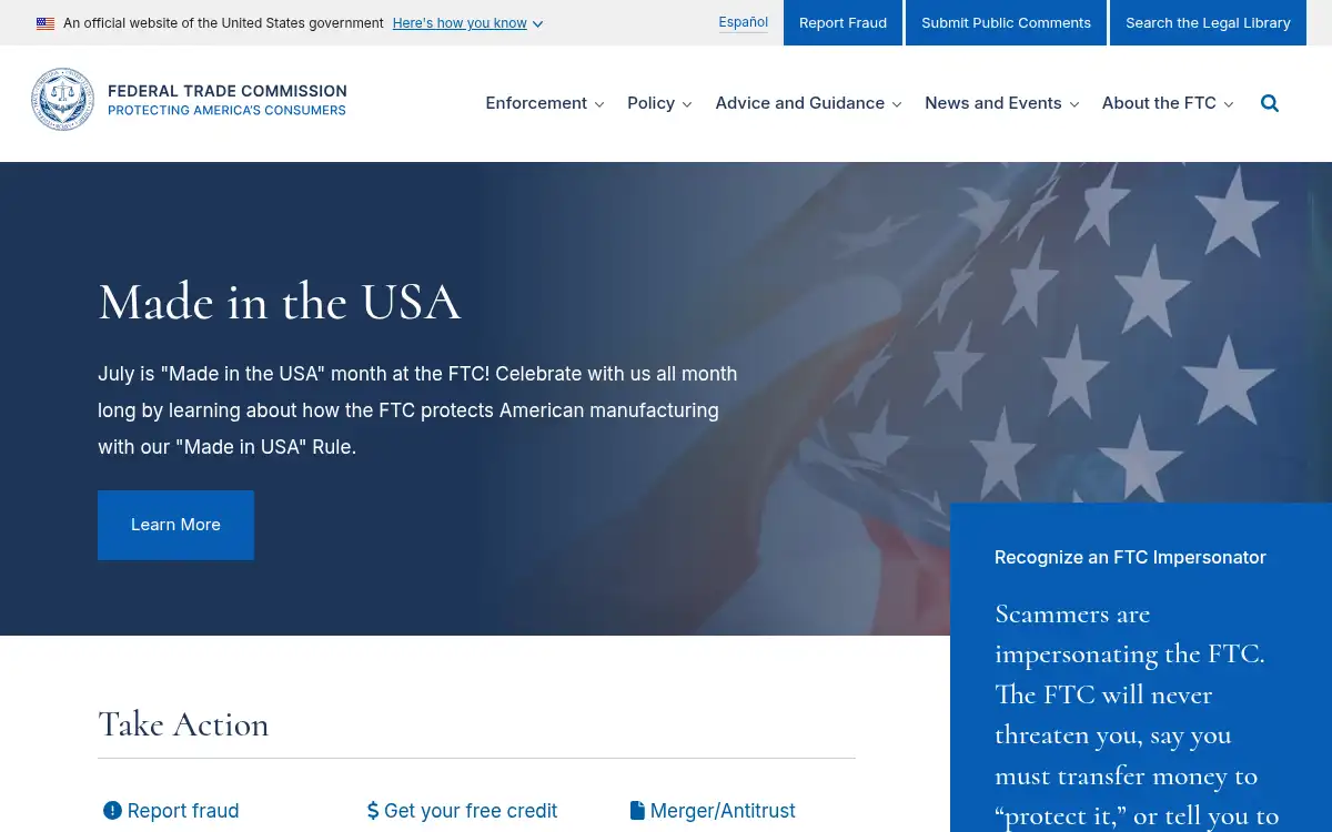 www.ftc.gov screenshot