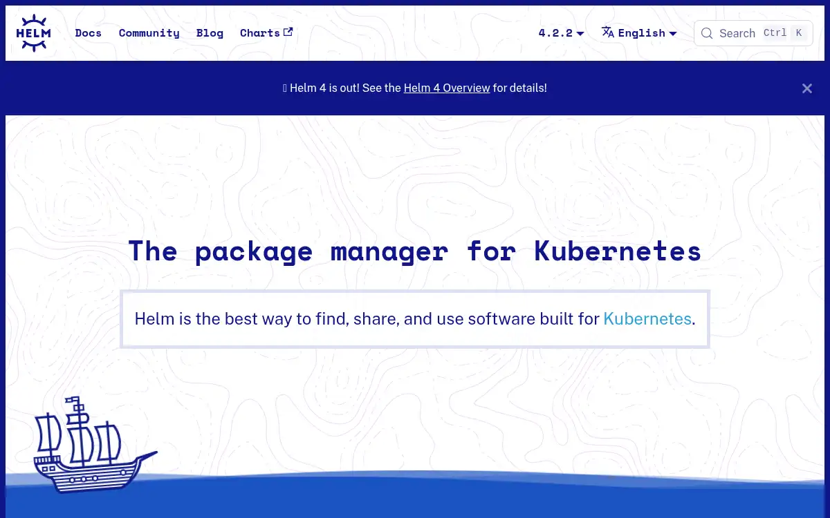 www.helm.sh screenshot