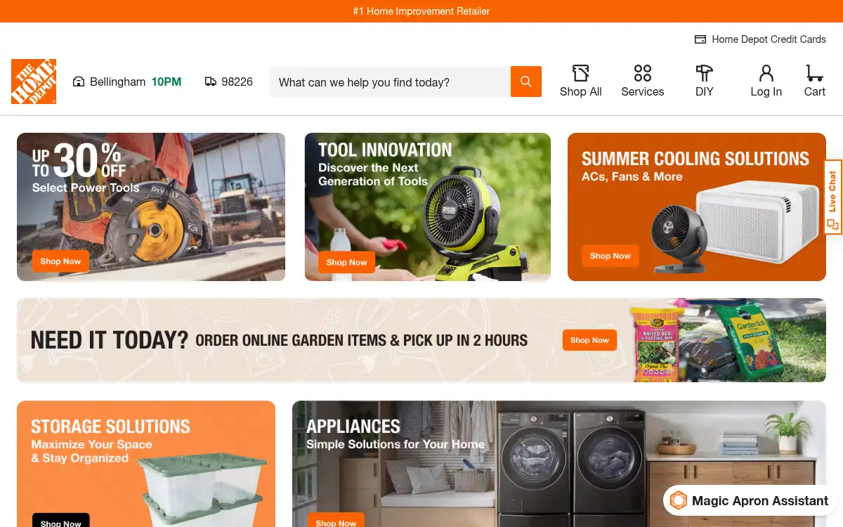 www.homedepot.com screenshot