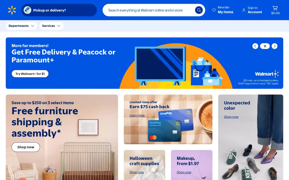 www.walmart.com screenshot