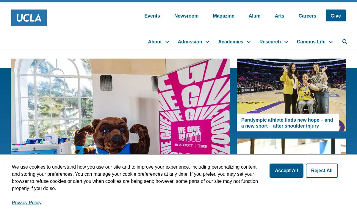 www.ucla.edu screenshot