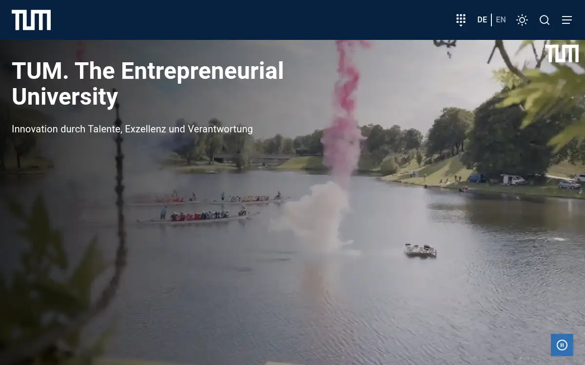 www.tum.de screenshot