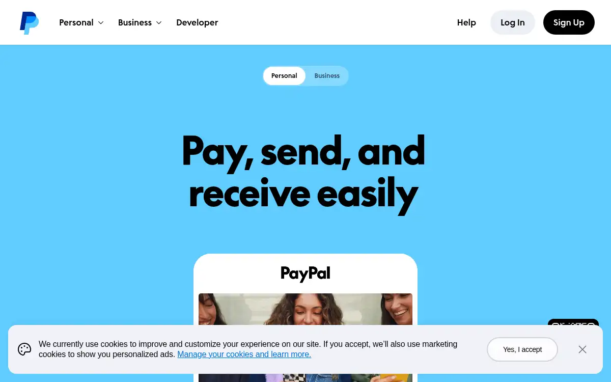 www.paypal.com screenshot