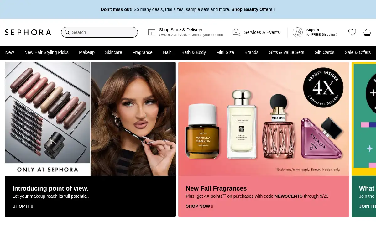 www.sephora.com screenshot