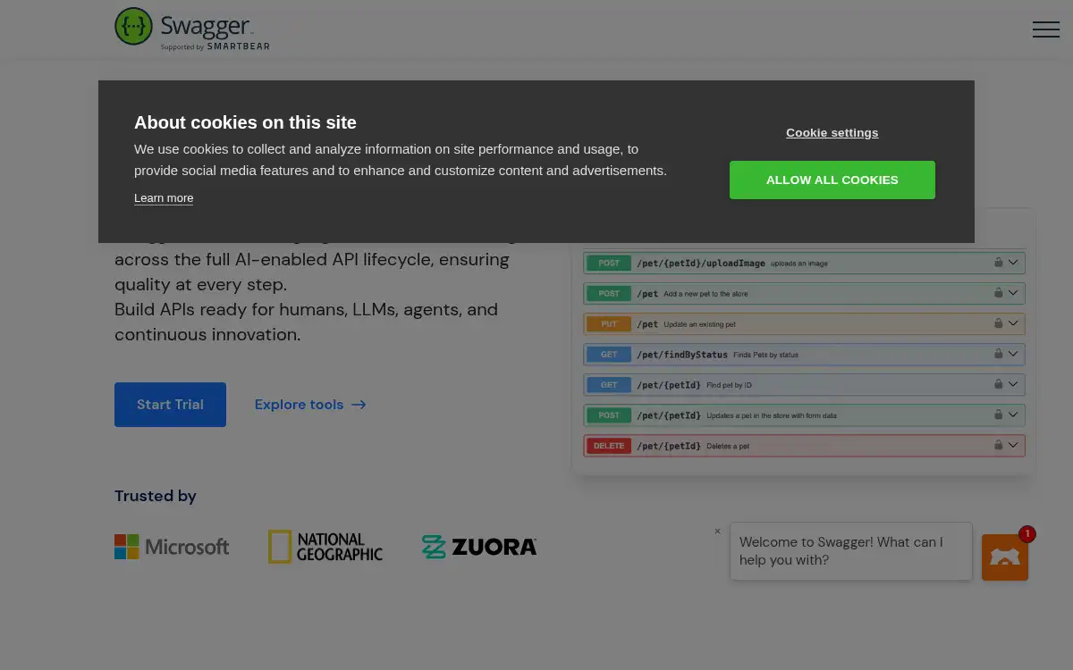 www.swagger.io screenshot