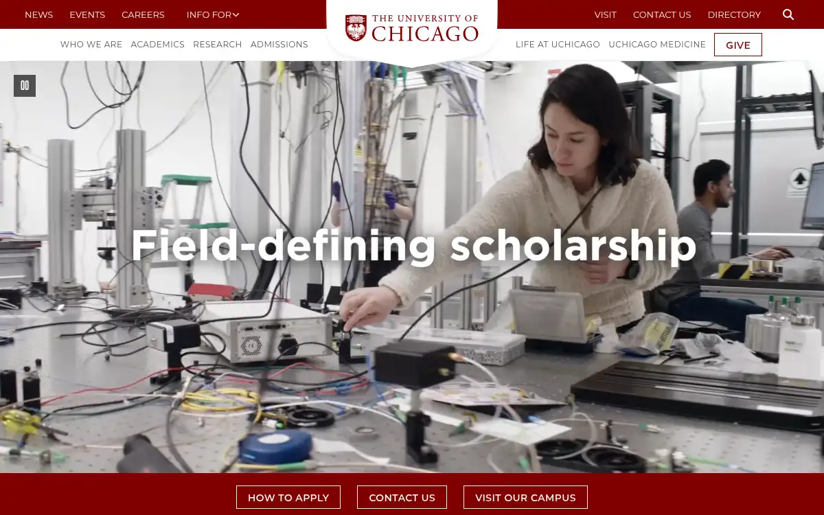 www.uchicago.edu screenshot
