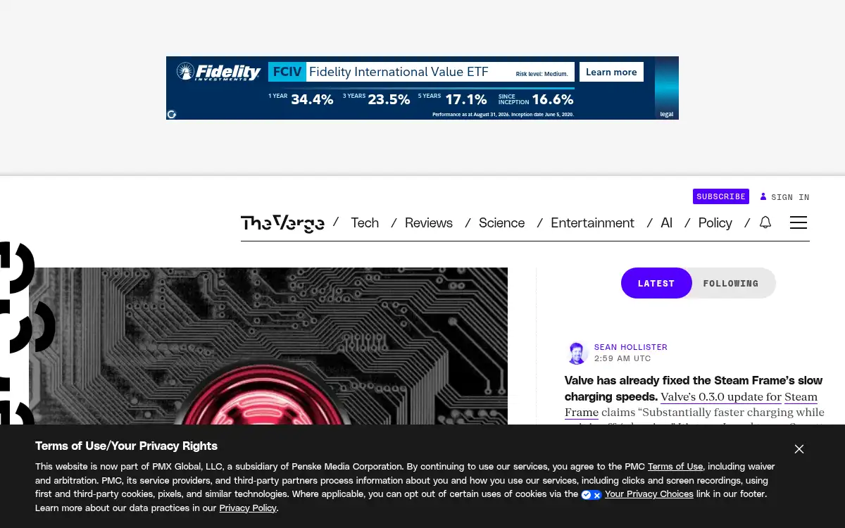 www.theverge.com screenshot