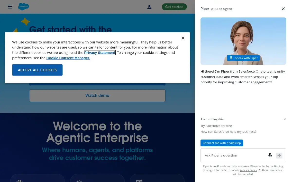 www.salesforce.com screenshot