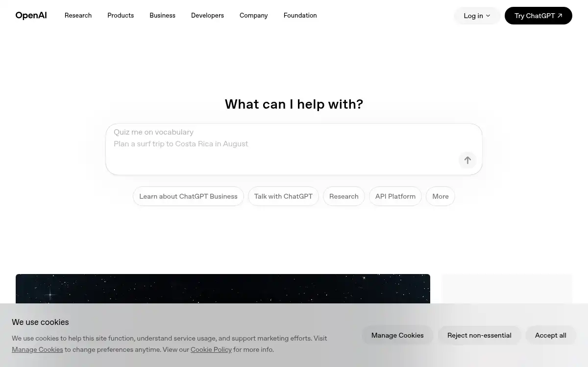 www.openai.com screenshot
