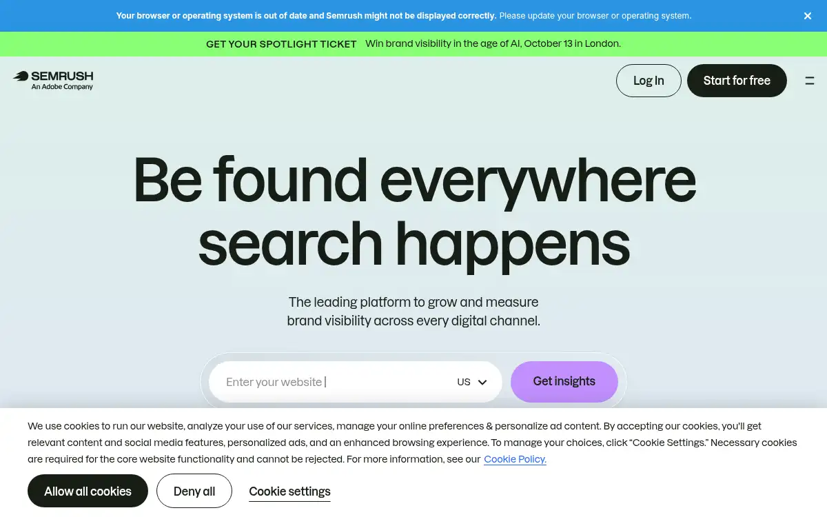 www.semrush.com screenshot