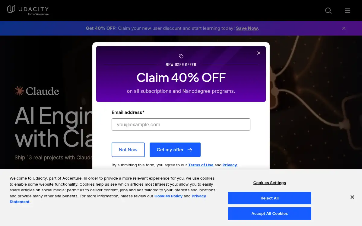 www.udacity.com screenshot