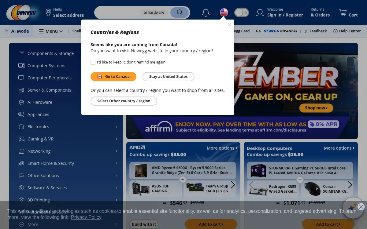 www.newegg.com screenshot