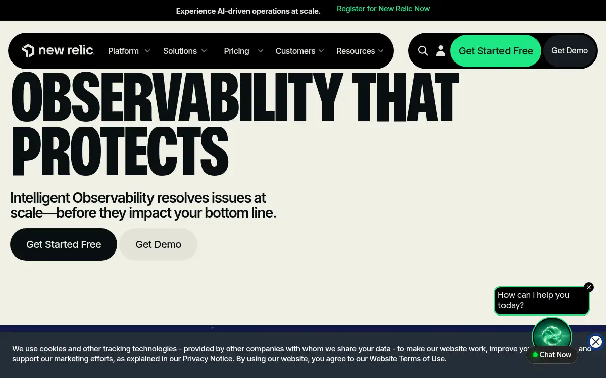 www.newrelic.com screenshot