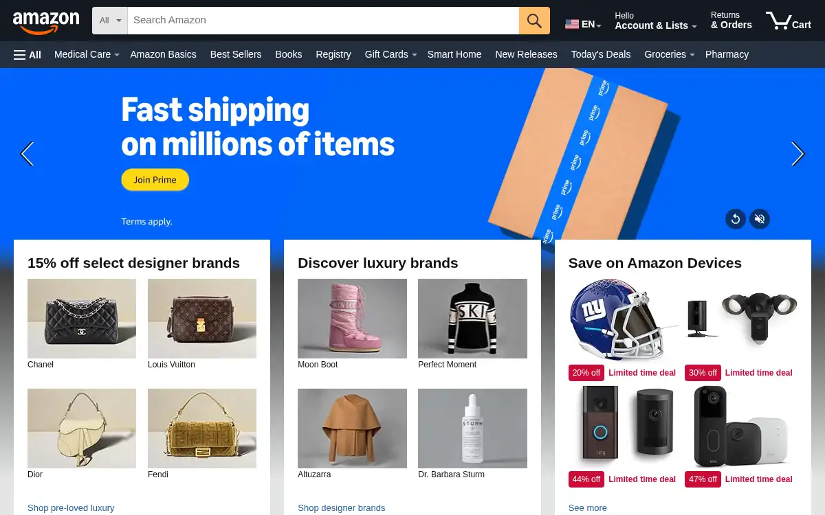 www.amazon.com screenshot