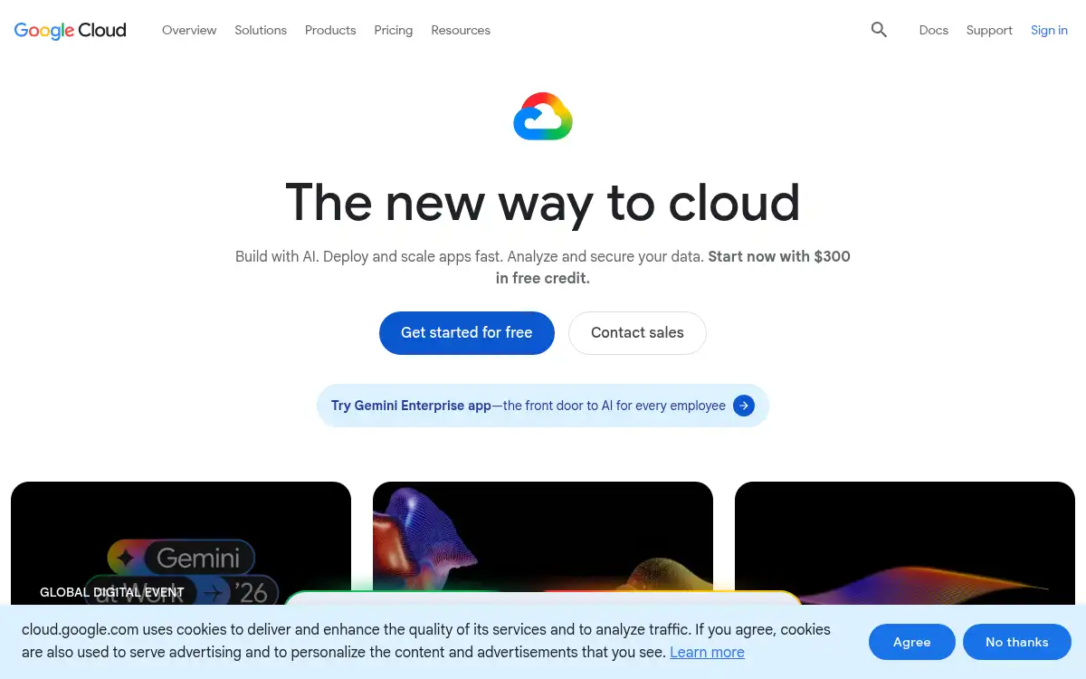 cloud.google.com screenshot