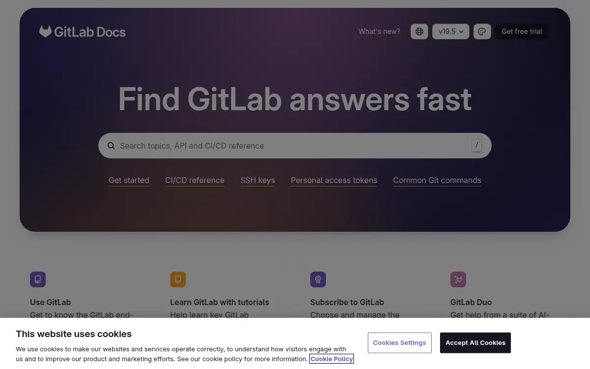 docs.gitlab.com screenshot