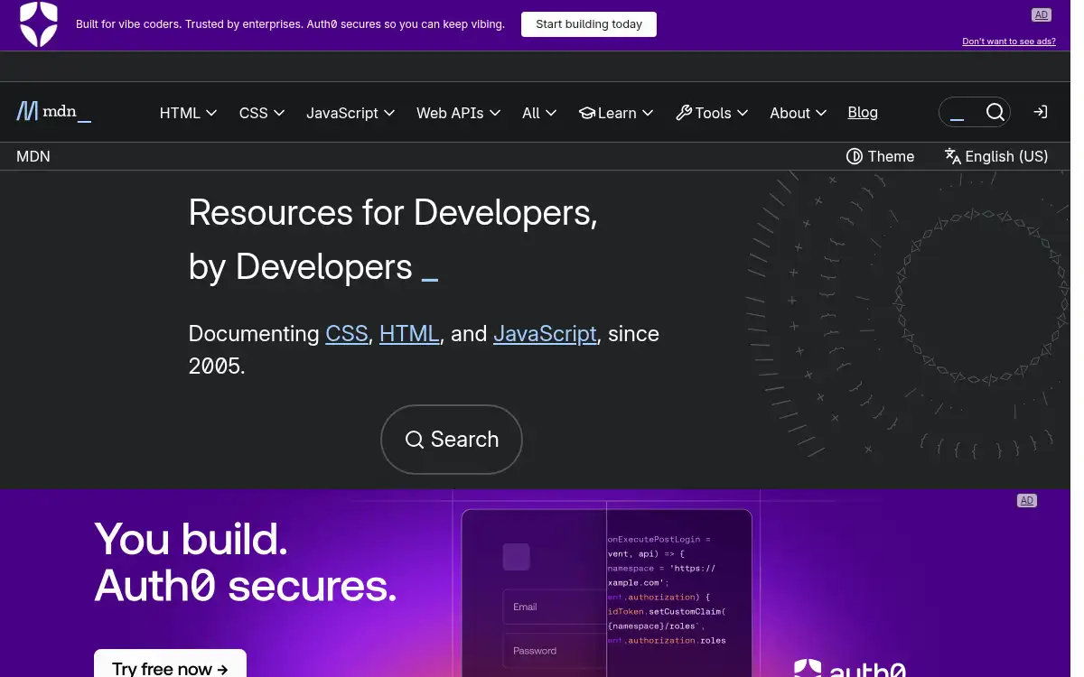 developer.mozilla.org screenshot
