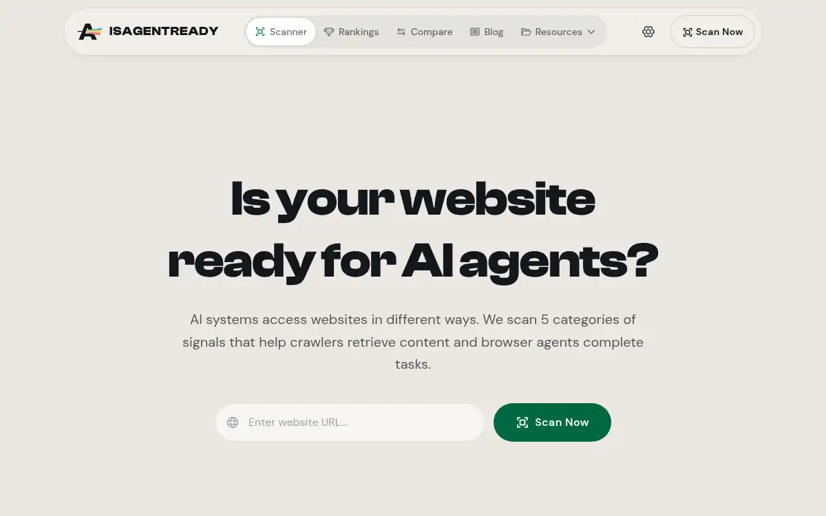 isagentready.com screenshot