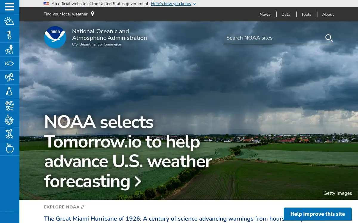 www.noaa.gov screenshot