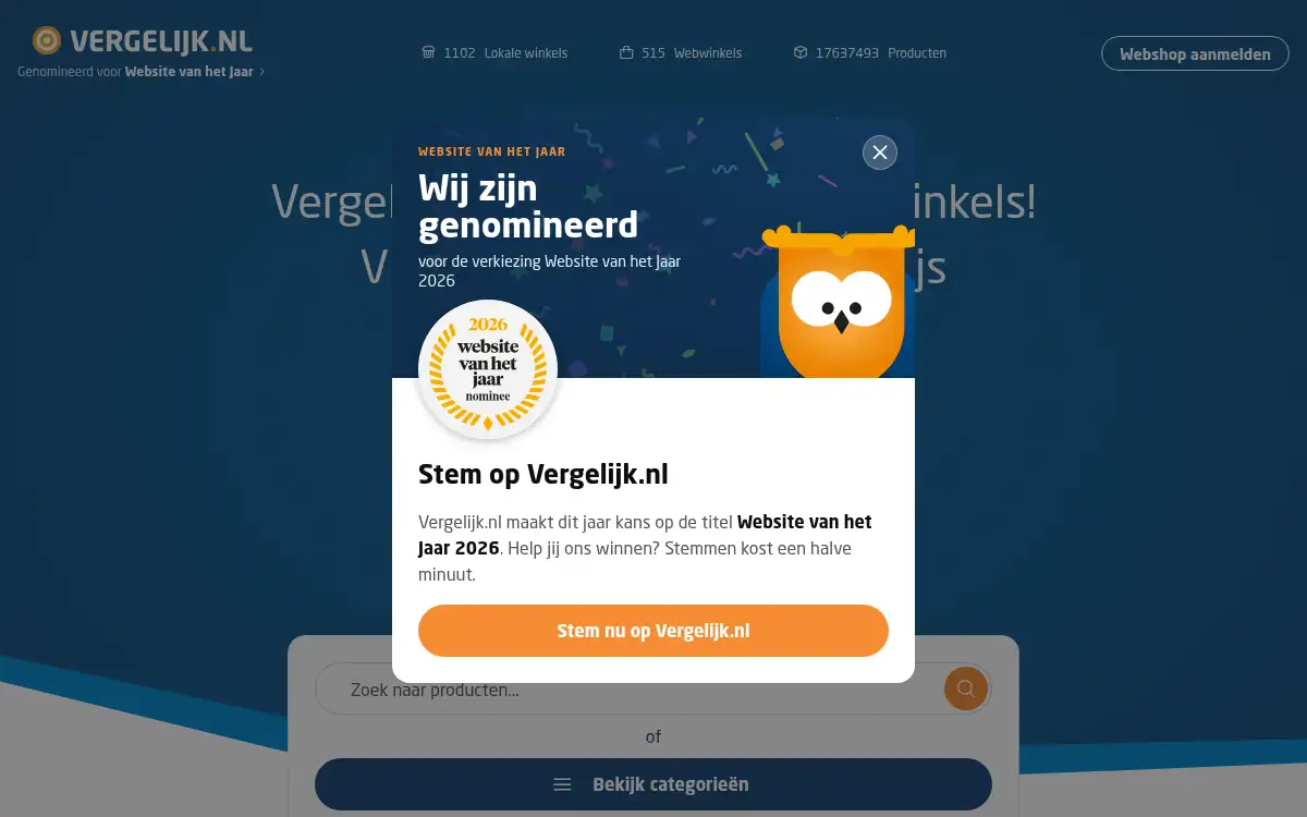 vergelijk.nl screenshot