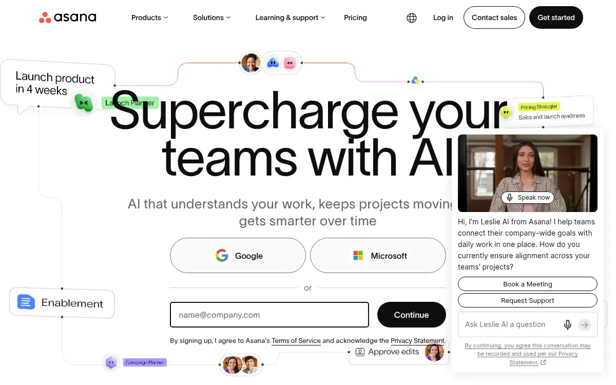 www.asana.com screenshot