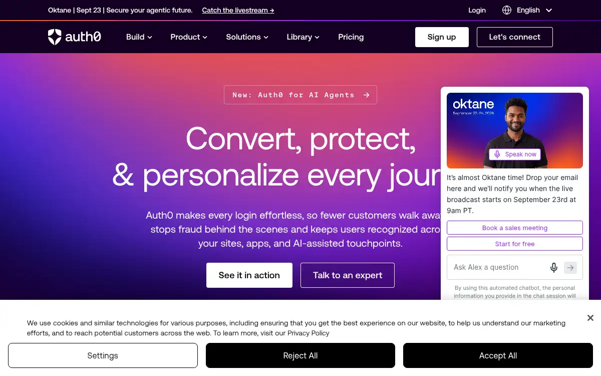 www.auth0.com screenshot